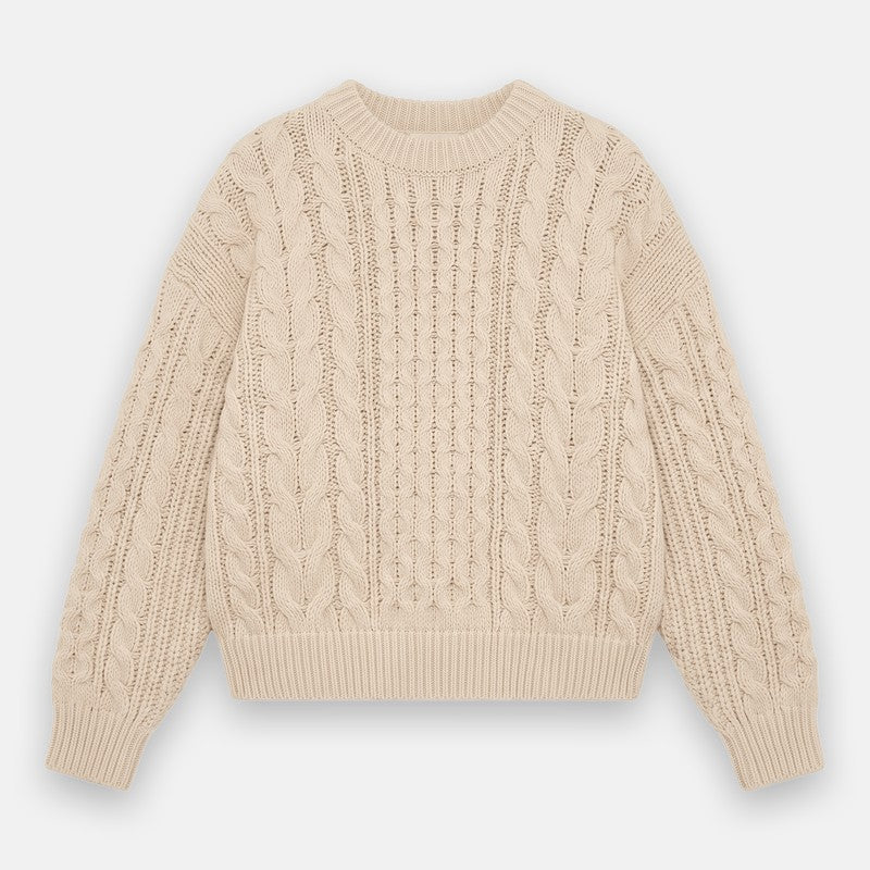 Pull Jade en maille torsadée