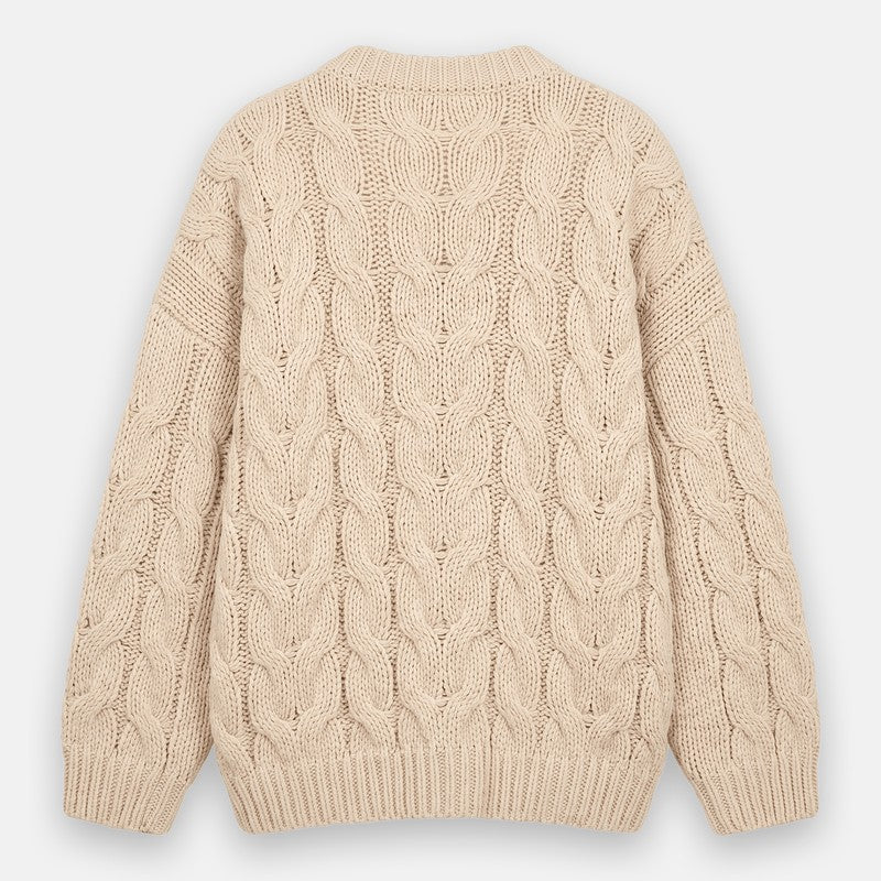 Pull Jade en maille torsadée